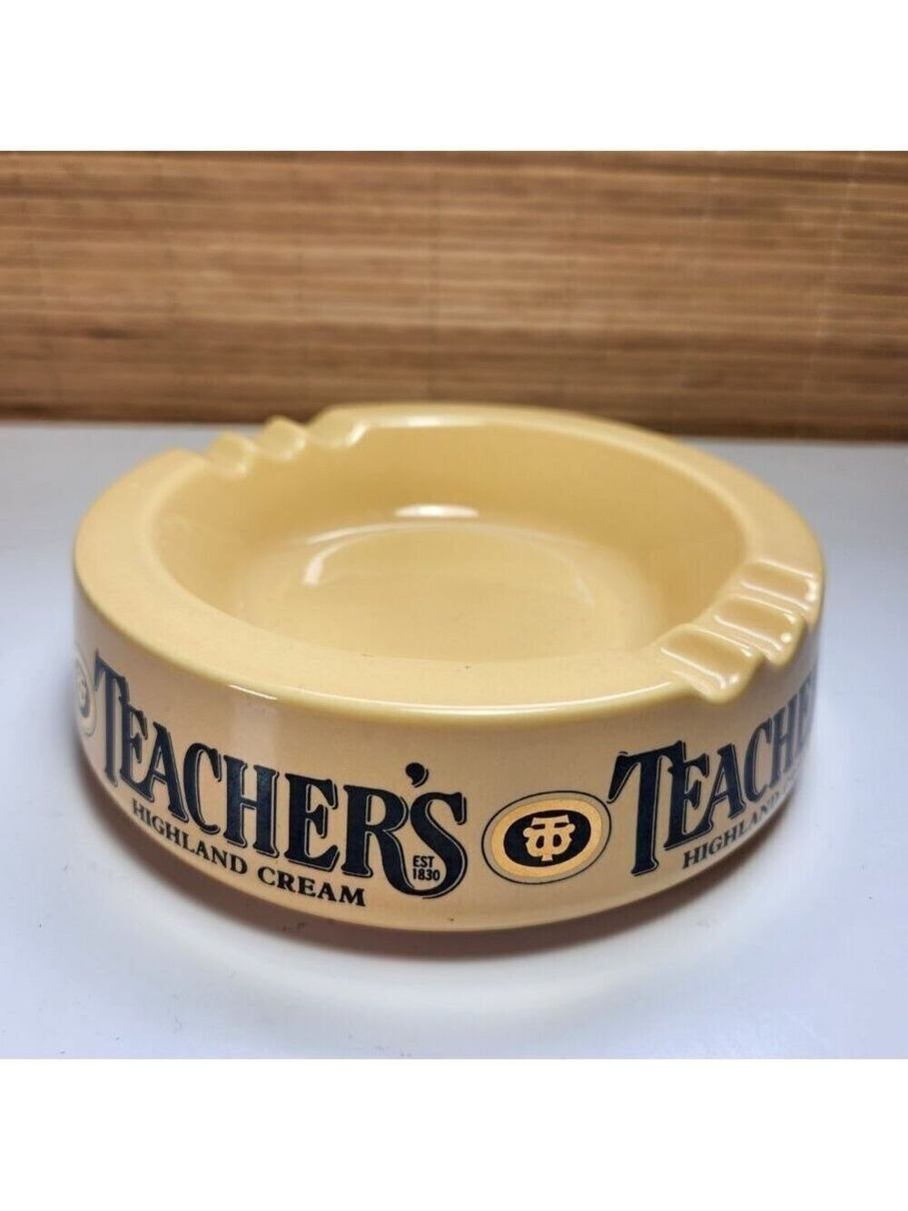 Teacher’s Scotch Whisky Wade England Ashtray Vintage Highland Cream Barware Deco